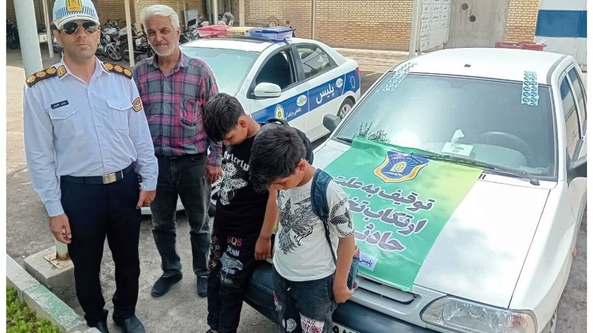 توقیف پراید پس از انتشار ویدئوی رانندگی کودک ۱۲ ساله + فیلم