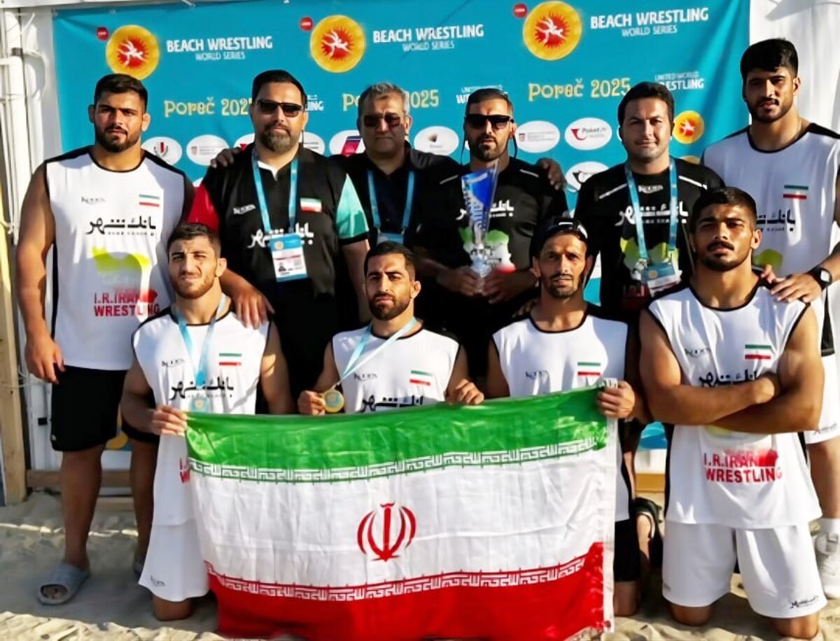 تیم ایران با کسب ۲ مدال نایب قهرمان کشتی ساحلی سری جهانی شد