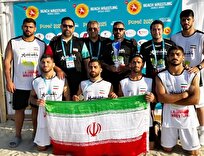 تیم ایران با کسب ۲ مدال نایب قهرمان کشتی ساحلی سری جهانی شد