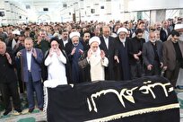 تشییع پیکر آیتالله حجتی هرسینی بر دستان کرمانشاهیها