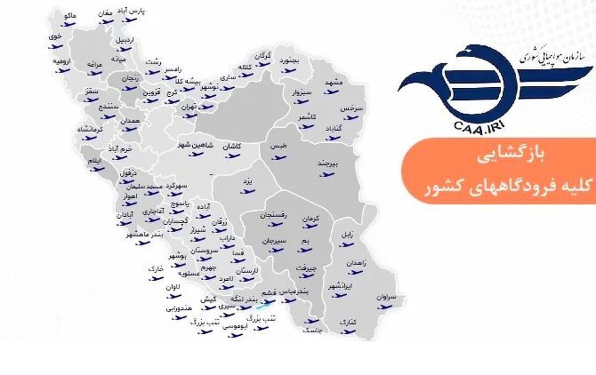 آسمان کشور برای عبور پروازهای بینالمللی مجاز شد بازگشایی فرودگاههای کشور برای پروازهای داخلی و خارجی
