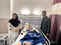 عیادت ساعی از دختر تکواندوکاری که در حملات رژیم صهیونی مجروح شده بود/ قول جالب رئیس فدراسیون به قادری