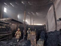 حریق در کارگاه پارچه‌ بافی ورامین