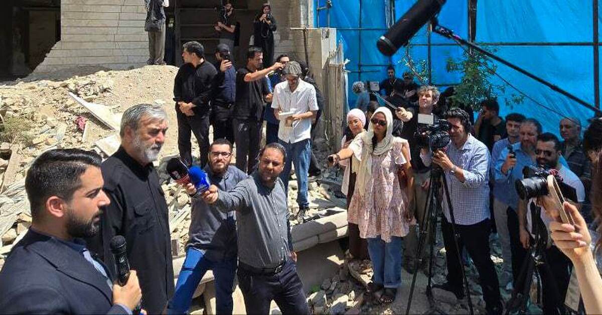 بازدید رئیس کمیسیون امنیت ملی مجلس و خبرنگاران خارجی از مناطق مسکونی مورد حمله رژیم صهیونیستی