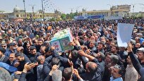 تشییع پیکر ۲ دانشجوی شهید دانشگاه آزاد در همدان