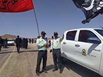بدرقه کارکنان پلیس به عنوان ناظران مراسم اربعین حسینی