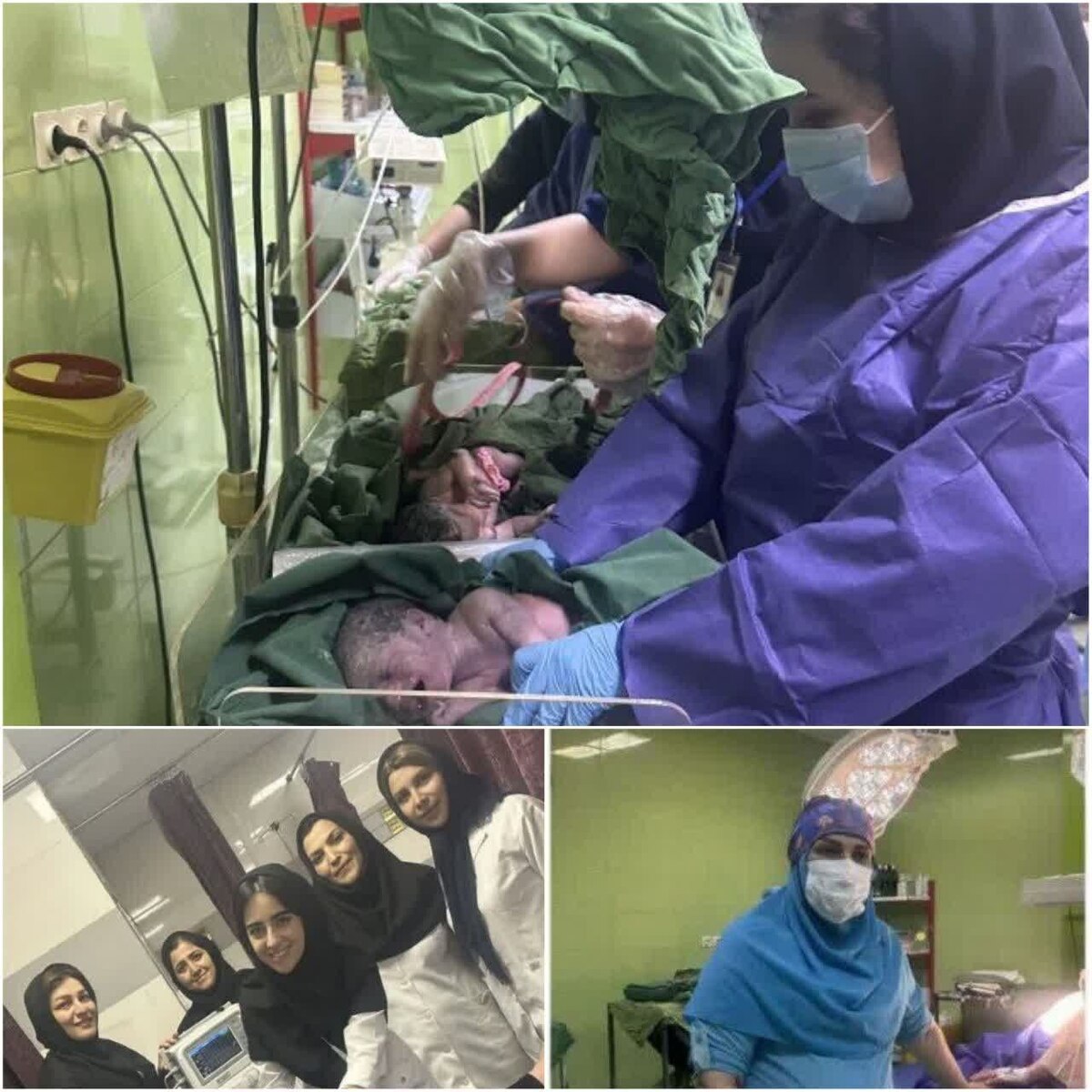 تولد نوزادان چهار قلو در بیمارستان علوی اردبیل