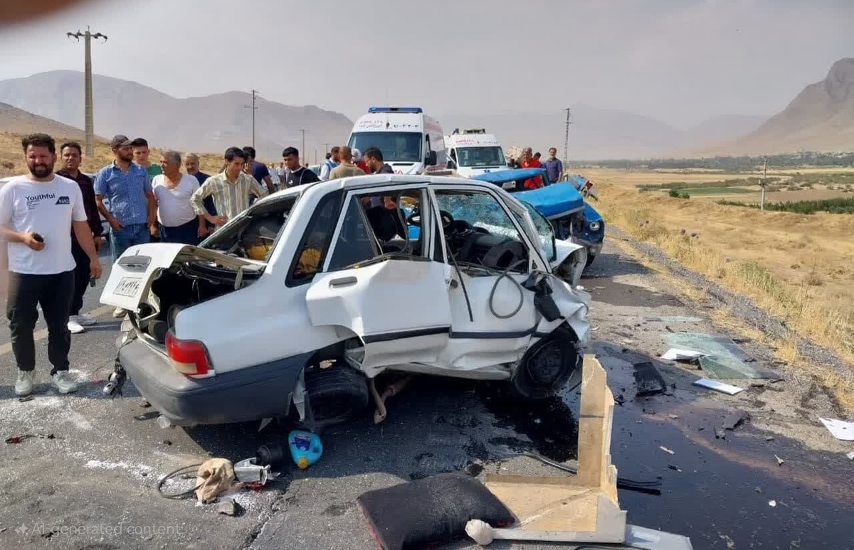 تصادف در محور چرمشهر - گرمسار ٩ مصدوم بر جا گذاشت