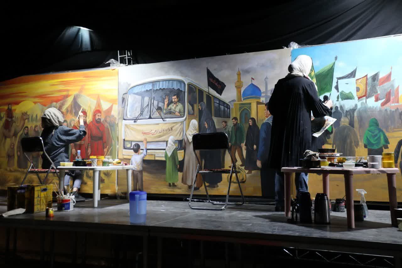 «إنّا عَلَی العَهد»: هنرمندان نقاش، پیام اربعین را با رنگ به تصویر کشیدند «إنّا عَلَی العَهد»: هنرمندان نقاش، پیام اربعین را با رنگ به تصویر کشیدند