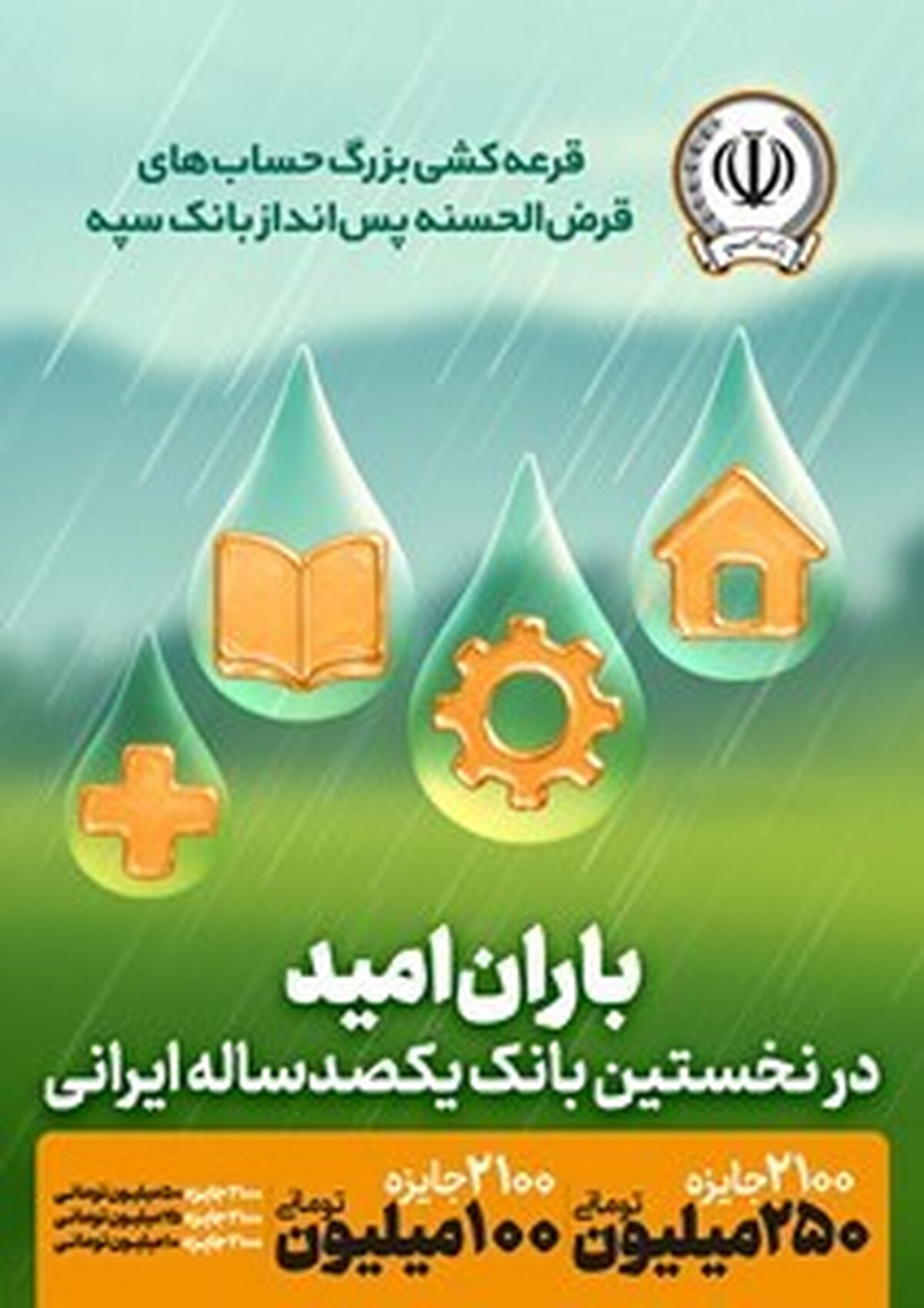 جوایز چهل و پنجمین قرعهکشی بزرگ حسابهای قرضالحسنه پس انداز بانک سپه اعلام شد
