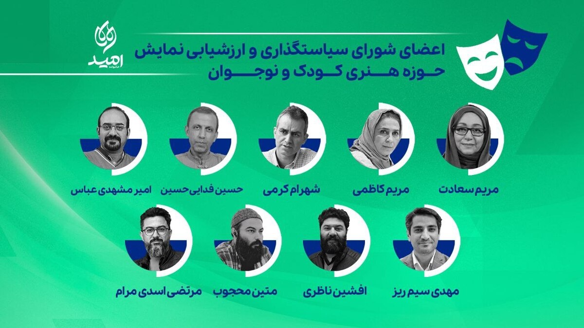 اعضای شورای سیاستگذاری و ارزشیابی نمایش حوزه هنری کودک و نوجوان معرفی شدند