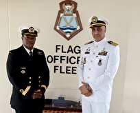 فرمانده منطقه یکم نیروی دریایی ایران با همتای آفریقای جنوبی دیدار کرد