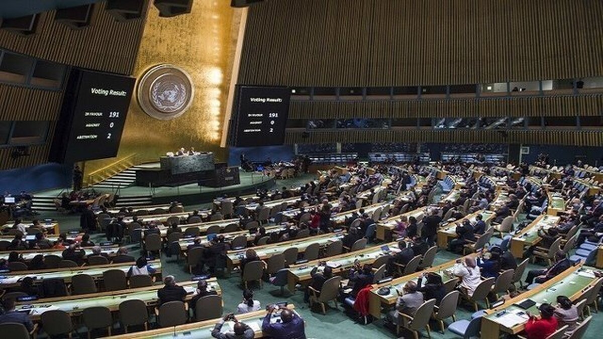 تصویب پیشنویس قطعنامه مجمع عمومی سازمان ملل درباره تشکیل کشور فلسطین
