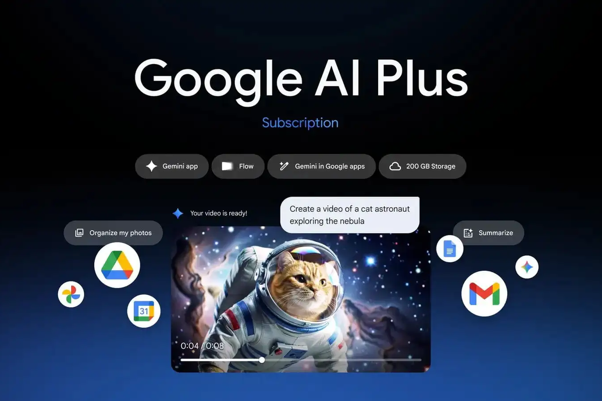 گوگل از اشتراک هوش مصنوعی AI Plus رونمایی کرد