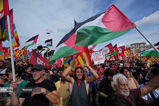 اعتراضات سراسری مردم ایتالیا در حمایت از فلسطین
