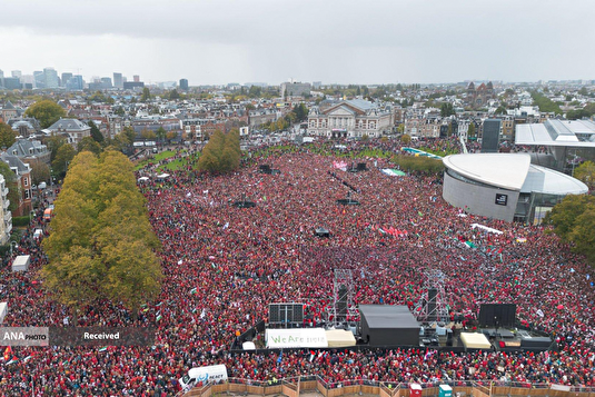 تجمع ۲۵۰ هزار نفری در هلند علیه رژیم صهیونیستی