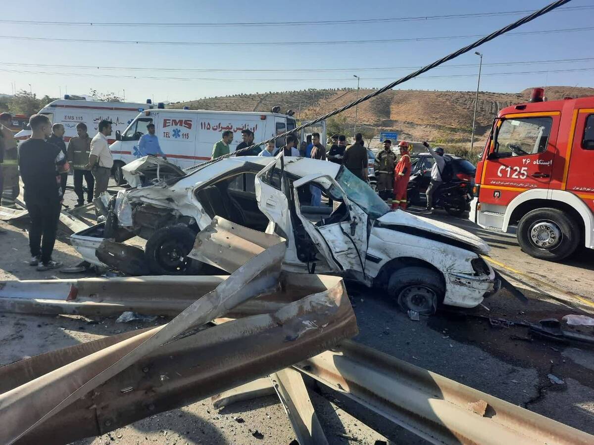 ۶ کشته و مصدوم در تصادف اتوبان بابایی
