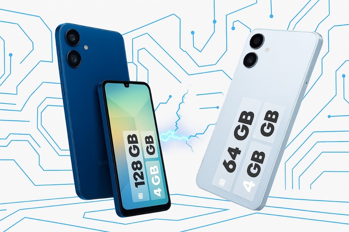 میزان نیاز به حافظۀ داخلی انتخاب میان مدل‌های گلکسی A۰۶ را مشخص می‌کند