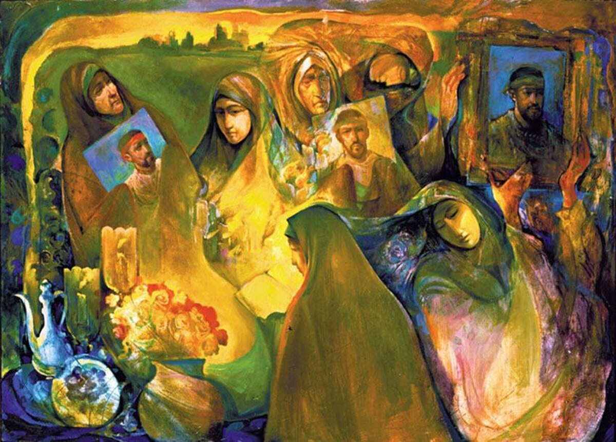 اجرای دیوارنگاره «مرثیه مادران» در میدان انقلاب