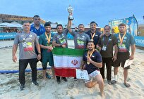 قهرمانی تیم ملی کشتی ساحلی جوانان در رقابت های جهانی
