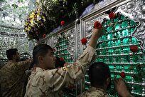 مراسم روز سرباز در حرم حضرت عبدالعظیم (ع) همزمان با میلاد سیدالکریم برگزار شد