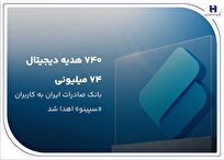 ۷۴۰ هدیه دیجیتال ۷۴ میلیون ریالی بانک صادرات ایران به کاربران «سپینو» اهدا شد