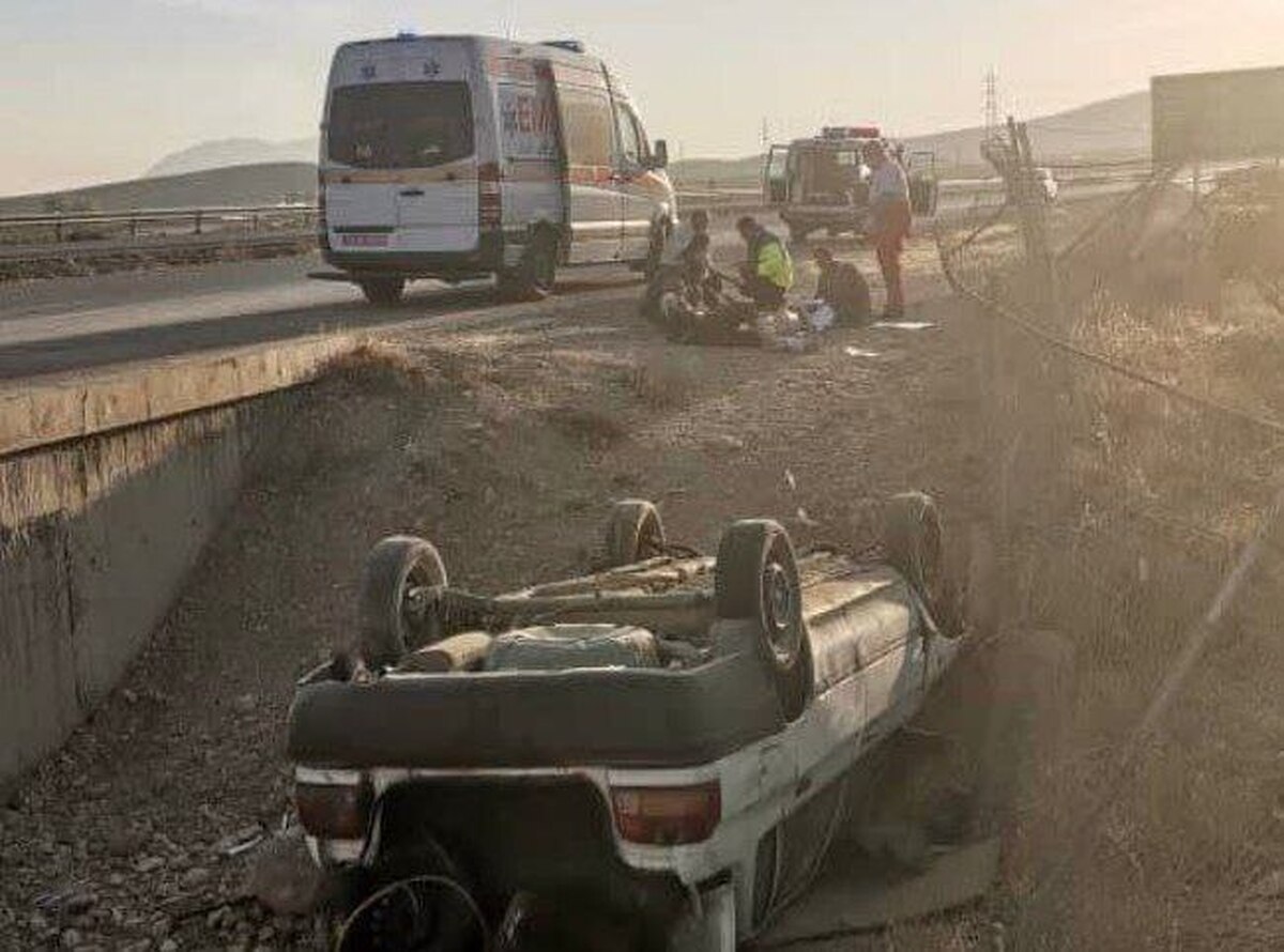 واژگونی پراید در جاده شیراز – استهبان با ۵ مصدوم