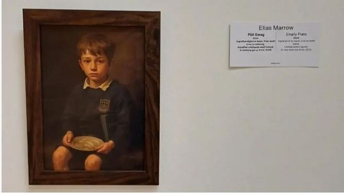 یک هنرمند تصویر تولیدشده با هوش مصنوعی را در موزه‌ای در کاردیف قرار داد