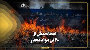 امحاء بیش از ۲۰ تن مواد مخدر
