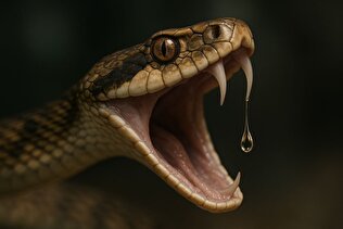 لحظه گزش مارها زیر لنز علم