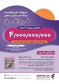 مبلغ تسهیلات قرض‌الحسنه طرح 