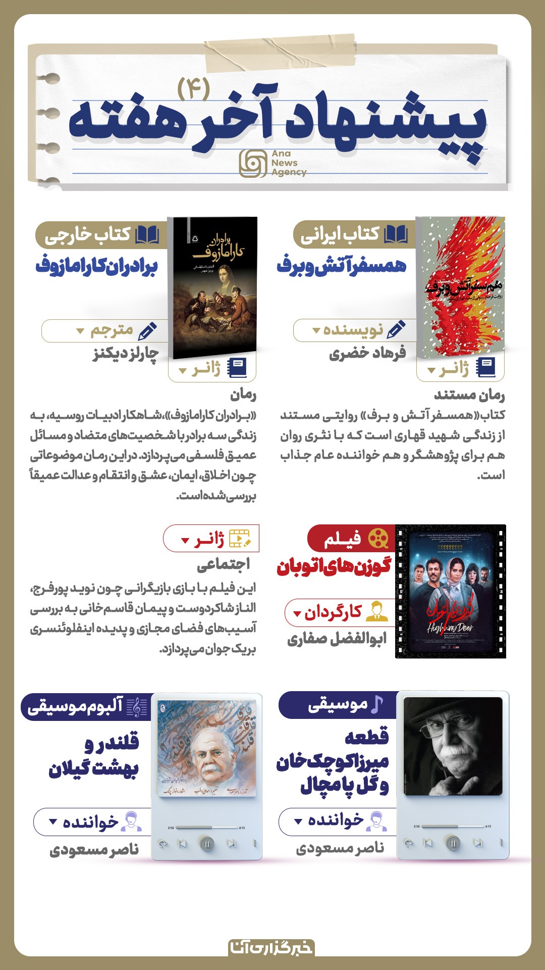 پیشنهاد آخر هفته (۴) پیشنهاد آخر هفته (۴)