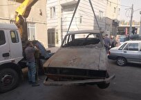 خودروهای فرسوده و رهاشده از معابر منطقه ۱۴ جمع‌آوری می‌شوند