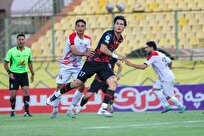 اتفاقات عجیب عجیب در فوتبال ایران ادامه دارد/ استفاده از میز غذاخوری به‌جای پایه دوربین صدا و سیما!+عکس