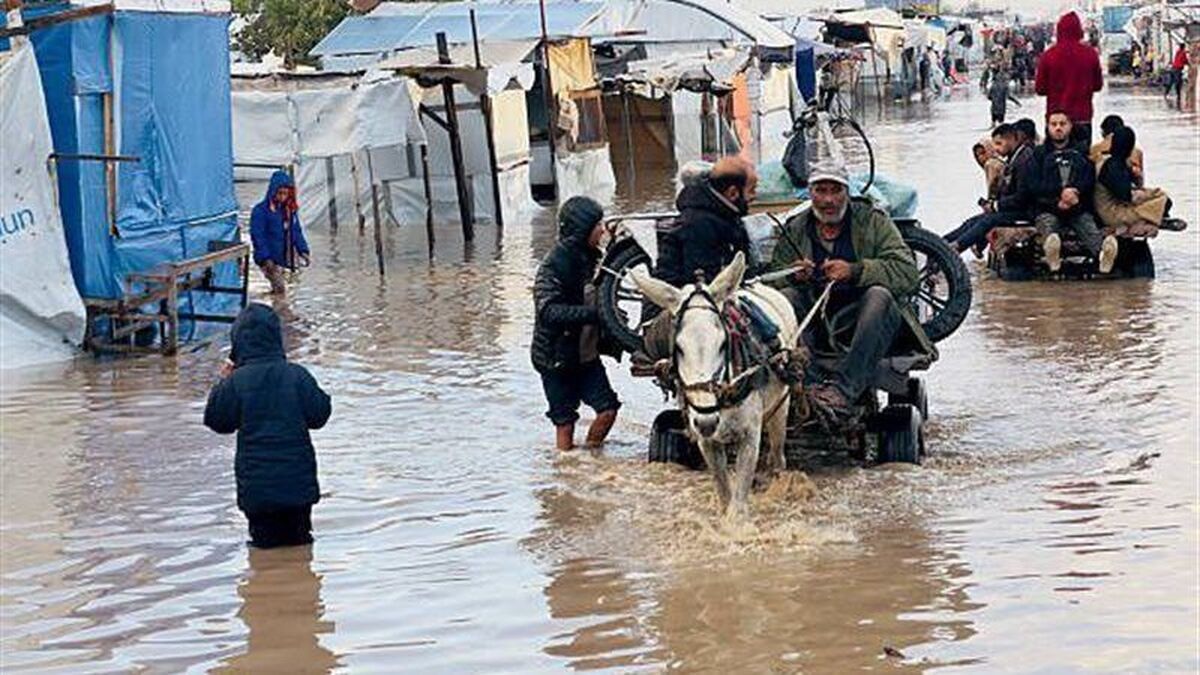 فاجعه انسانی جدید در غزه با موج بارش‌های شدید