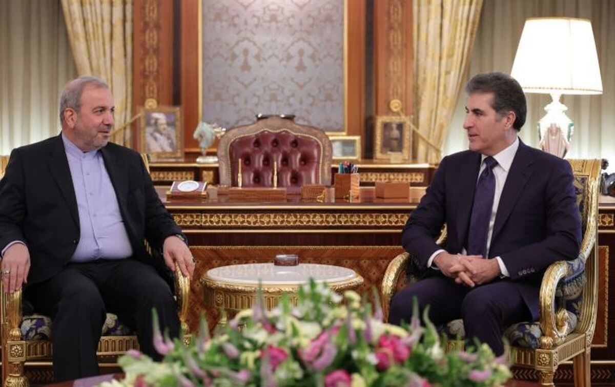 دیدار سفیر ایران و رئیس اقلیم کردستان عراق