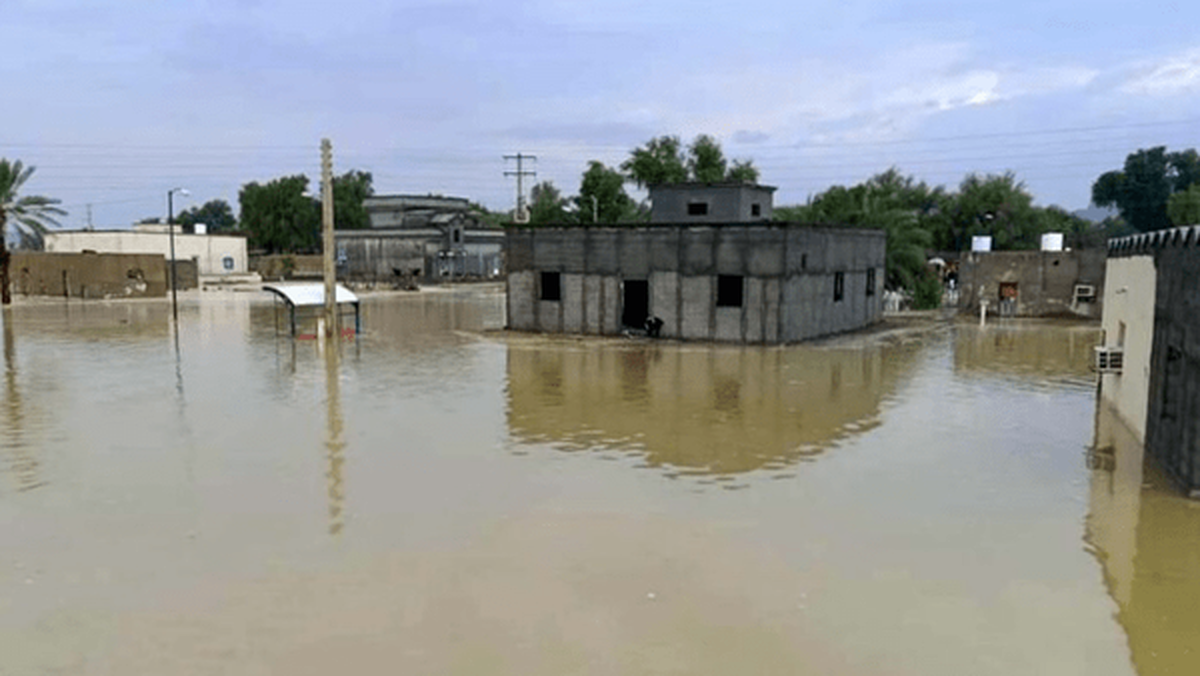 آب‌گرفتگی ۱۸۰ واحد مسکونی در روستای نگرپایین جاسک