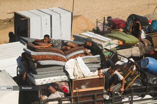 مردم آواره شهر غزه