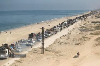 مردم آواره شهر غزه