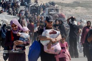 مردم آواره شهر غزه