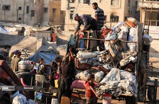 مردم آواره شهر غزه