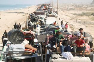 مردم آواره شهر غزه