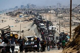 مردم آواره شهر غزه