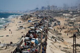 مردم آواره شهر غزه