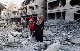 مردم آواره شهر غزه