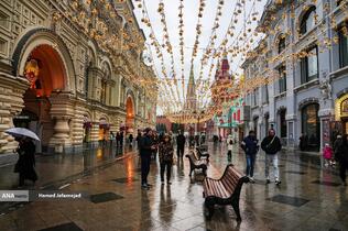 خیابان نیکولسکایا در شهر مسکو روسیه