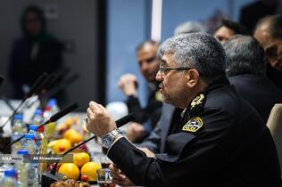 سردار تیمور حسینی رئیس پلیس راهور فراجا در مرکز آزمون‌های ایمنی و کیفیت خودرو