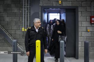 سردار تیمور حسینی رئیس پلیس راهور فراجا در مرکز آزمون‌های ایمنی و کیفیت خودرو