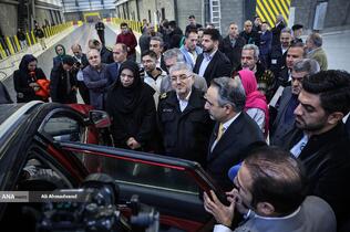 سردار تیمور حسینی رئیس پلیس راهور فراجا در مرکز آزمون‌های ایمنی و کیفیت خودرو