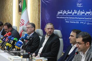 نشست خبری موسی‌الرضا حاجی‌بگلو، رئیس شورای عالی استان‌های کشور